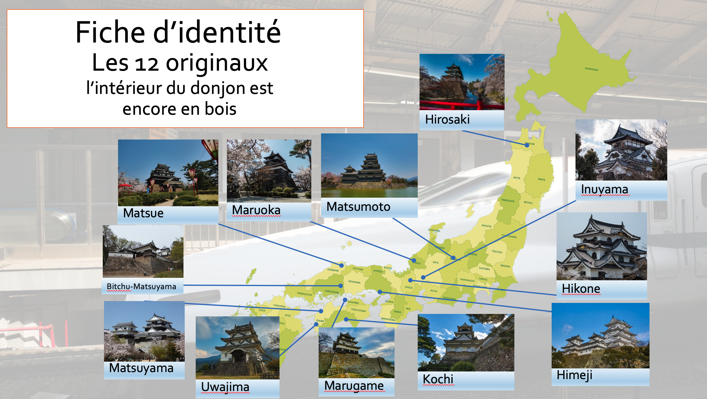 Les 12 châteaux originaux au Japon