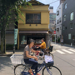 scène de vie en vélo